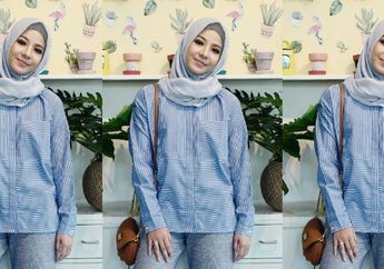 Simpel Kasual Outfit ala Natasha Rizky Bisa Bikin Kamu Tampil Kece Saat Halal Bi Halal