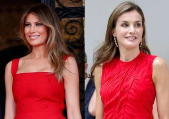 Bertemu di White House, Begini Penampilan Queen Letizia dan Melania Trump, Sama-sama Anggun!