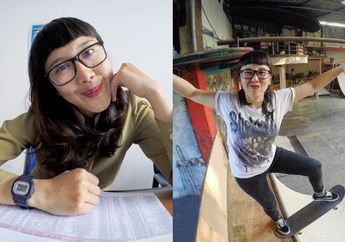 Anti Mainstream, PNS Cantik Pamerkan Aksi Skateboarding Di Tempat Kerja