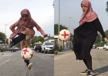 Keren Banget! Seorang Gadis 18 Tahun Jago Free Style Meski Kenakan Gamis