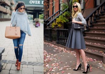 Inspirasi Mix and Match Sweater Rajut Abu-Abu dengan Cara yang Baru dan Kekinian!