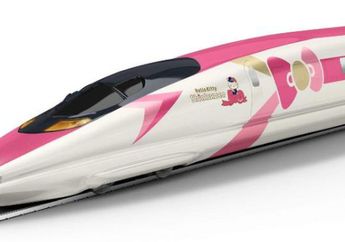 Kereta Shinkansen Bertema Hello Kity Segera Rilis di Jepang, Intip yuk Interiornya!