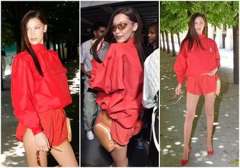 Pangling, Tampilan Wajah dan Rambut Supermodel Bella Hadid Saat Hadir di Fashion Show Louis Vuitton