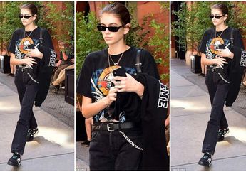 Biasa Kenakan Busana Feminin di Catwalk, Supermodel Kaia Gerber Tampil dengan Gaya Rocker!