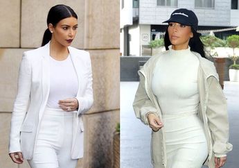 Deretan Tampilan Klasik dan Stylish Kim Kardashian dalam Balutan Busana Putih