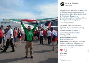 Viral, Postingan Driver Ojol Bawa Bekal Mi Instan Satu Tas Saat Nonton Piala Dunia 2018 di Rusia 