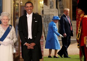 Begini Perbedaan Donald Trump dan Barack Obama Saat Kunjungi Ratu Elizabeth II