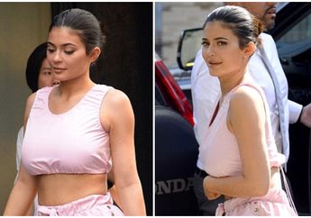 Serba Pink, Kylie Jenner Tampil Sporty dengan Crop Top dan Jogger Pants, yuk Intip!