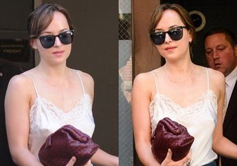 Tampilan Modis Dakota Johnson Saat Bergaya Kasual dengan Busana Sutra