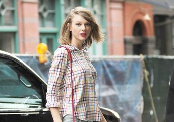 Tampil Beda dari Biasanya, yuk Lihat Penampilan Taylor Swift dengan Busana Plaid