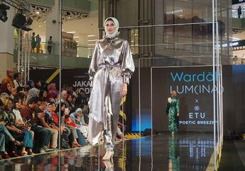 Restu Anggraini Berkolaborasi dengan Wardah Hadirkan Koleksi Bertajuk Poetic Breeze di Jakarta Modest Fashion Week