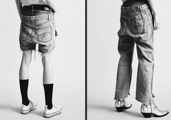 Nyentrik, Celana Jeans Dobel Ini Dijual dengan Harga Mahal, Berani Mencoba?