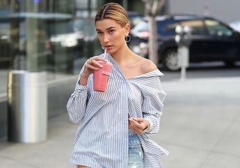 Tampil Stylish Bergaya Kasual, yuk Lihat Penampilan Hailey Baldwin dengan Sneakers yang Lagi Tren!
