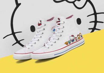 Menggemaskan! Sanrio dan Converse Bakal Meluncurkan Sepatu Bermotif Hello Kitty