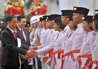 Usai Penurunan Upacara Bendera di Istana Negara, Paskibraka Nasional 2018 Melampiaskan Ketegangannya