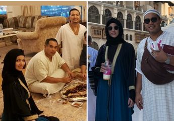 Deretan Penampilan Nia Ramadhani Tanpa Makeup Saat Berada di Tanah Suci, Kalem Banget!