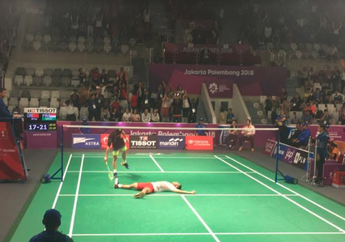 Menang Atas Shi Yuqi, Jonatan Christie Langsung Tiduran di Lapangan!