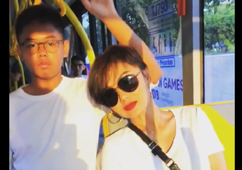 Naik Shuttle Bus di GBK, Yuni Shara Bagikan Keseruan Nonton Asian Games 2018 dengan Anaknya