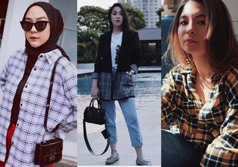 Tampil Kece dengan Busana dengan Motif Plaid ala 3 Selebriti Cantik