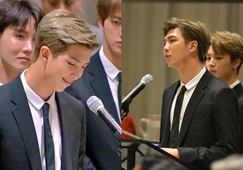Sampaikan Pidato di PBB dengan Lancar, RM BTS Tak Bisa Sembunyikan Tangan Gemetarnya
