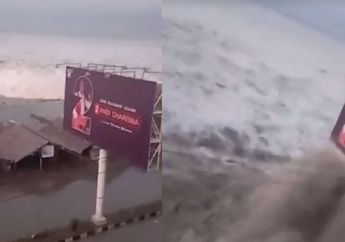 Video Gempa 7,7SR di Palu, Detik-Detik Ombak Tinggi Menghantam Daratan