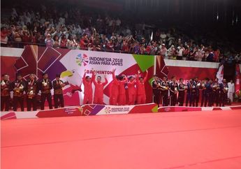 Selamat! Tim Beregu Putra Bulu Tangkis Indonesia Sumbang Emas Pertama di Asian Para Games 2018