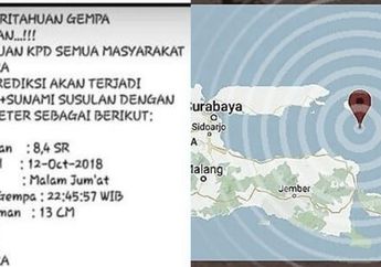 Beredar Kabar Gempa di Madura Berkekuatan 7,5 dan 8,4 Skala Richter Pada Jumat Malam, BMKG: Itu Hoaks!