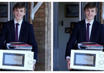 Dilarang Pakai Tas ke Sekolah, Seorang Siswa di Inggris Gunakan Microwave untuk Bawa Buku