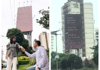 Kisah Nadia Octavia, Dilamar Kekasih Lewat Reklame Romantis di Jalan Gatot Subroto