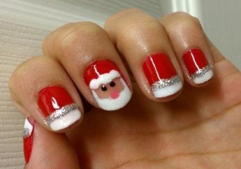 Natal 2018: Tutorial Nail Art Santa Claus Super Mudah untuk Mempermanis Kuku Saat Malam Natal