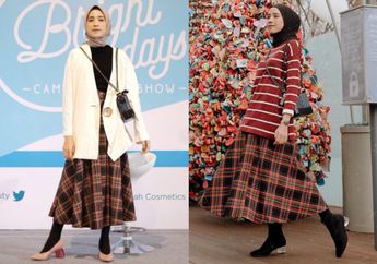Intip Rekomendasi Rok Motif Kotak-kotak yang Akan Jadi Tren Gaya Hijab 2019!