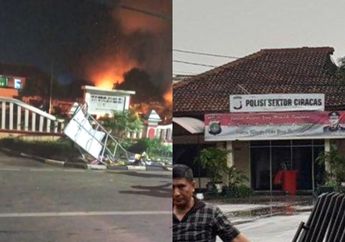 8 Kesaksian&nbsp;Warga Tentang Pembakaran Polsek Ciracas di Jakarta Timur, Saksi:&nbsp;Ada Ledakan Berkali-kali