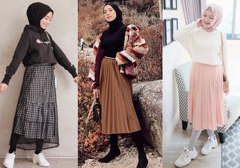 Tren Fashion Hijab 2019 dengan Paduan Midi Skirt ala Selebgram