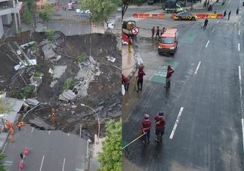 Tak Mau Kalah dari Negara Jepang, Jalan Gubeng Surabaya yang Ambles Kembali Mulus Hanya dalam Sepekan, Lihat Potretnya!