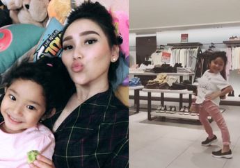 Jalan ke Mall Bareng sang Ibunda, Bilqis Khumairah Razak, Anak Ayu Ting Ting Berlenggang Bak Model di Atas Catwalk
