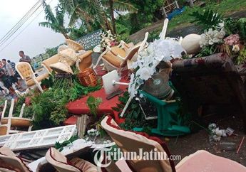 Terjang Glagah Lamongan, Angin Puting Beliung Rusak Puskesmas dan Pelaminan