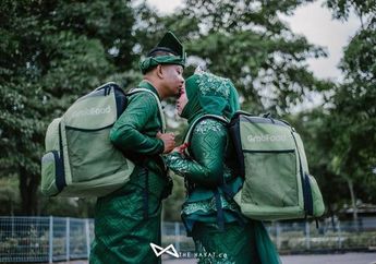 Gemes! Pasangan Pengantin Asal Malaysia Ini Usung Tema Grabfood 