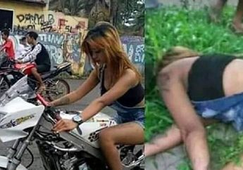 Pamer Genjot Motor dengan Pakaian Seksi dan High Heels saat Aksi Balap Liar, Joki Cantik Ini Malah Nyusruk ke Tempat Sampah