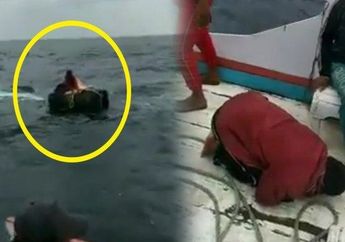 VIDEO: Detik-detik Penyelamatan Nelayan yang Terombang-ambing di Laut Selama 6 Hari, Sujud Syukur Setelah Diselamatkan