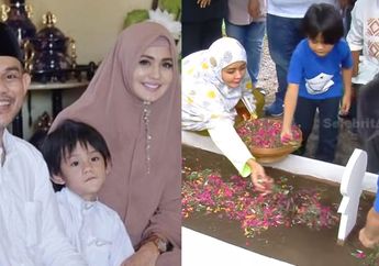 Dimandikan di Atas Makam Ayahnya, Anak Herman Seventeen Lebih Tenang dan Ceria
