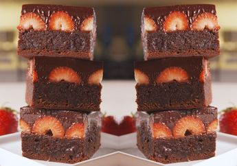 Hari Valentine : Resep Mudah Kue Cokelat Stroberi yang Bikin Pacar Klepek-klepek!