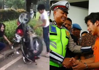 Tetap Kalem Sambil Terus Mencatat Surat Tilang, Inilah Sosok Bripka Oky, Polisi yang Sabar Hadapi Amukan Adi Saputra