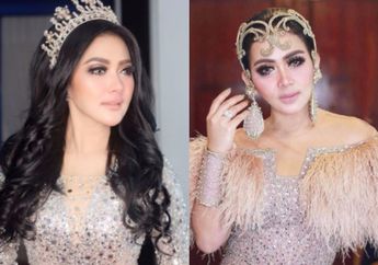 Syahrini Cantik dan Elegan Pakai Crown dan Headpiece ala Pengantin Modern
