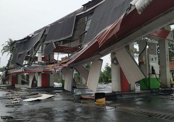 Kesaksian Pegawai SPBU tentang Angin Puting Beliung di Sukabumi: Hujan Es Disertai Angin Kencang Hingga Atap Berjatuhan