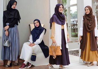 Inspirasi Tampil Modis dan Santun dengan Rok Plisket ala Duo Sungkar