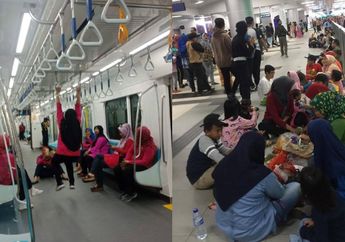 Serba-serbi Kelakuan Masyarakat Saat Uji Coba MRT, Gelantungan di Lorong Kereta Sampai Makan Layaknya Piknik di Stasiun