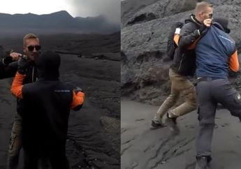 Memaksa Masuk ke Area Terlarang Gunung Bromo, Turis Asing Ini Tak Terima dan Banting Petugas!