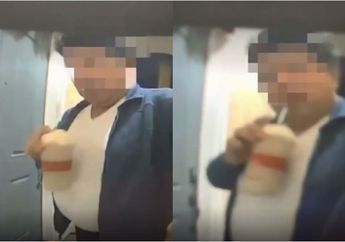 Menjijikan, Pria Pengantar Makanan Tertangkap Kamera Meminum Milkshake Pesanan di Depan Pintu Rumah Pelanggan