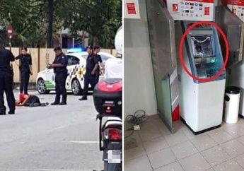 Duit Tidak Keluar dari Mesin ATM, Pria ini Ngamuk dan 'Tikam' Mesin ATM dengan Pisau