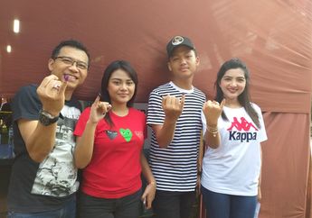 Pertama Kali Nyoblos di Pemilu 2019, Aurel Hermansyah Kebingungan di Bilik Suara